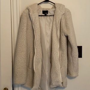 Fuzzy full zip jacket
